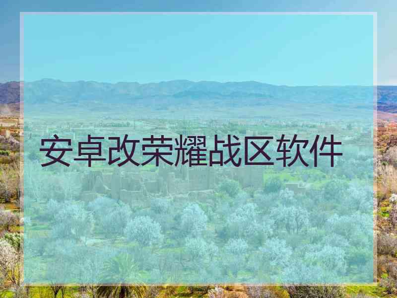 安卓改荣耀战区软件