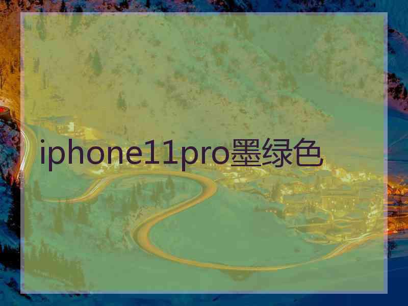 iphone11pro墨绿色