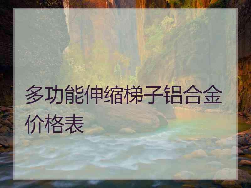 多功能伸缩梯子铝合金价格表
