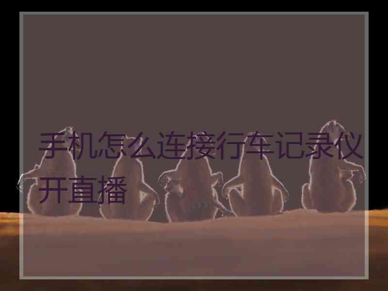 手机怎么连接行车记录仪开直播
