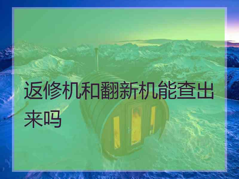 返修机和翻新机能查出来吗