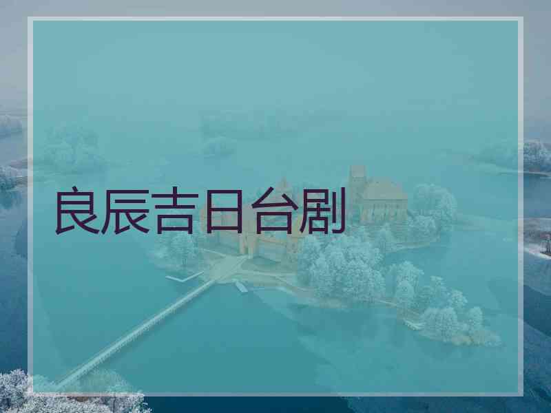 良辰吉日台剧