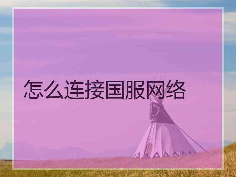 怎么连接国服网络