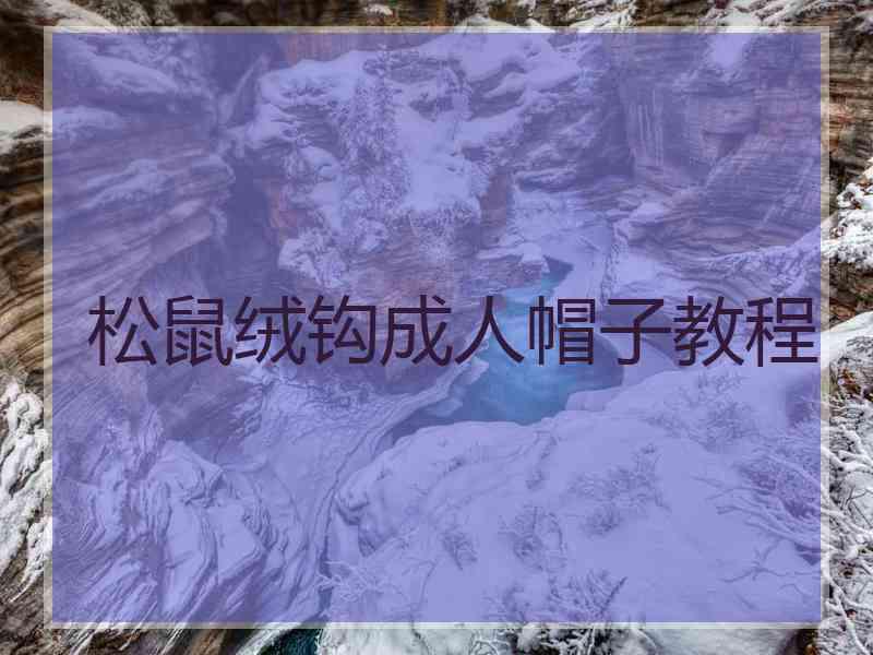 松鼠绒钩成人帽子教程