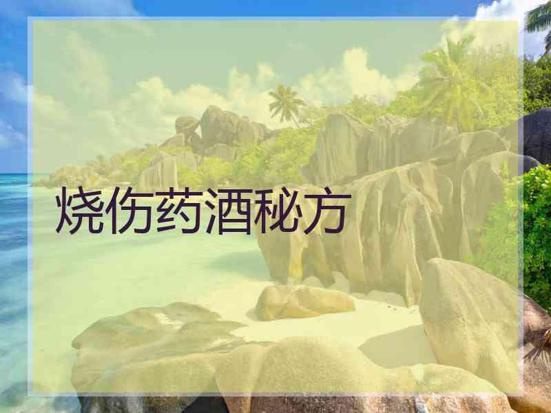 烧伤药酒秘方