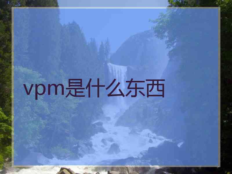 vpm是什么东西