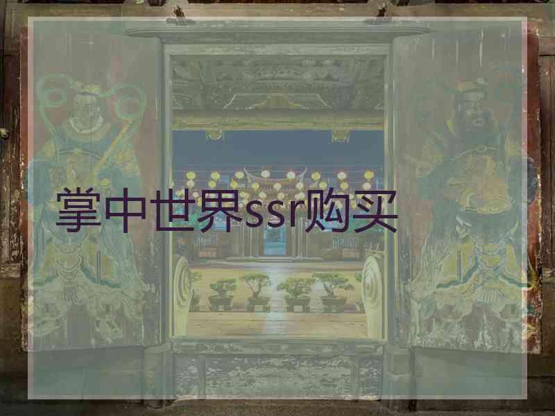 掌中世界ssr购买