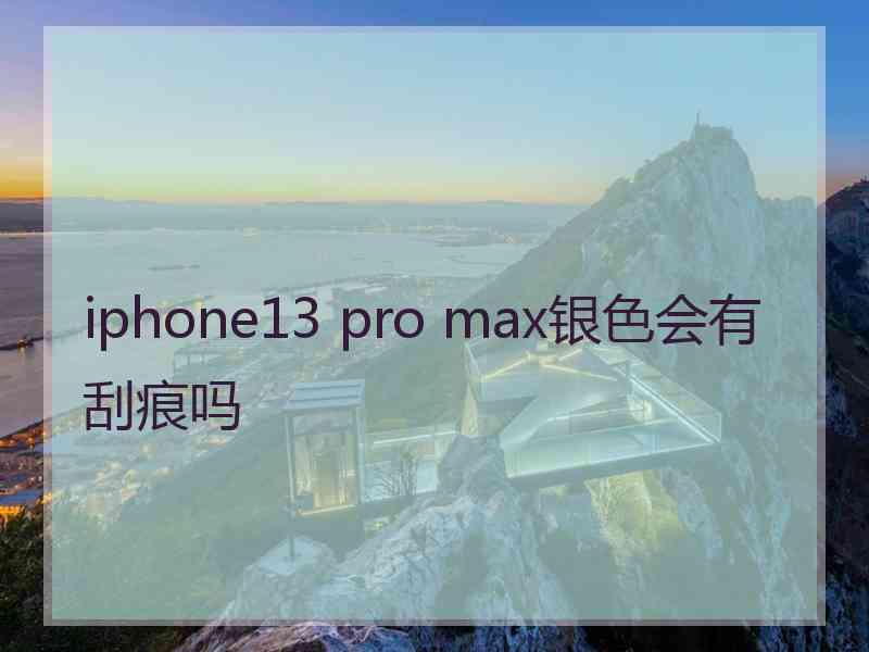 iphone13 pro max银色会有刮痕吗