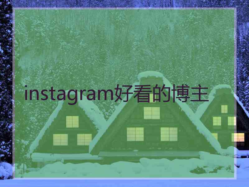 instagram好看的博主