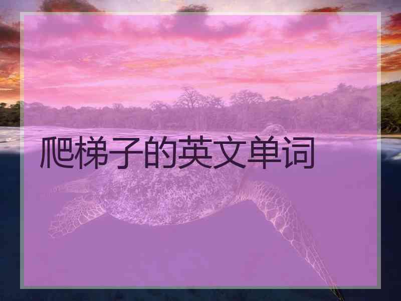 爬梯子的英文单词