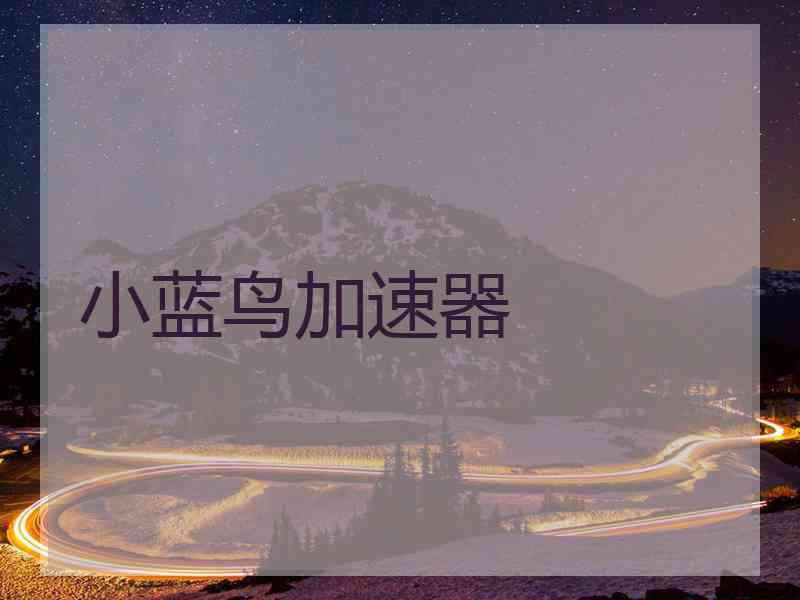 小蓝鸟加速器