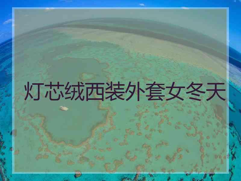 灯芯绒西装外套女冬天