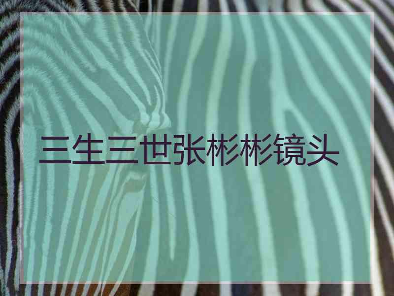 三生三世张彬彬镜头