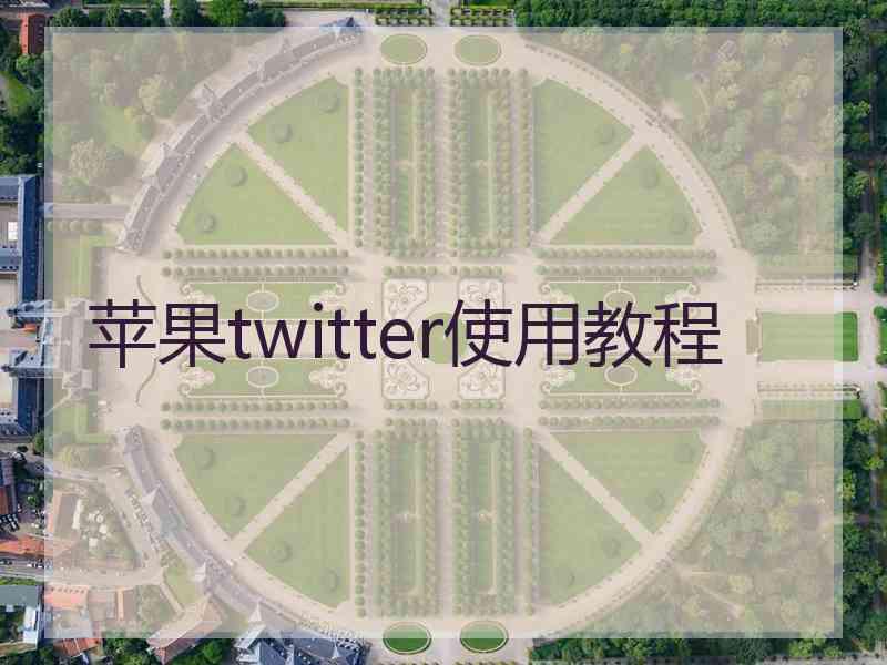 苹果twitter使用教程