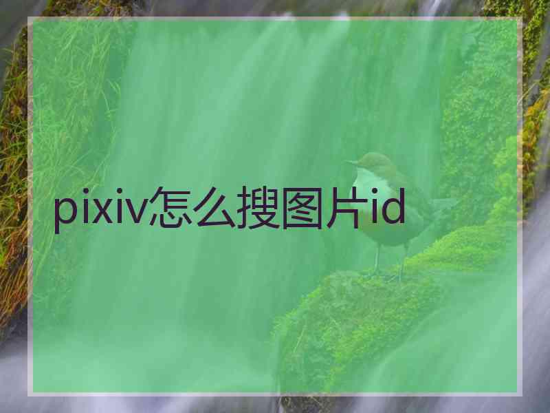 pixiv怎么搜图片id