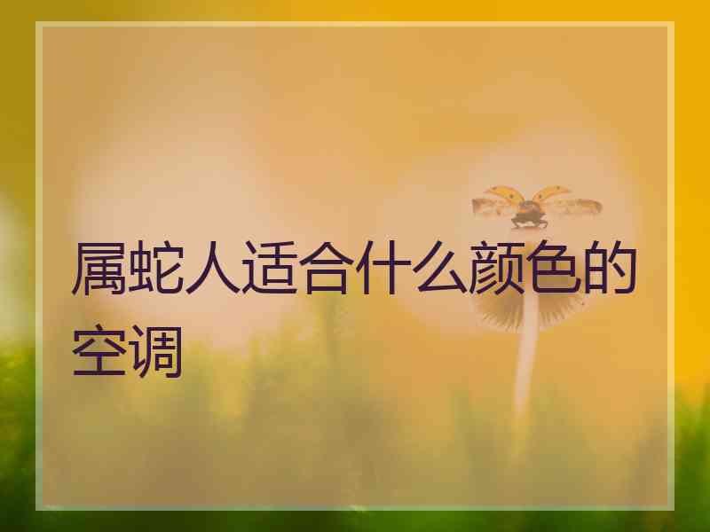 属蛇人适合什么颜色的空调