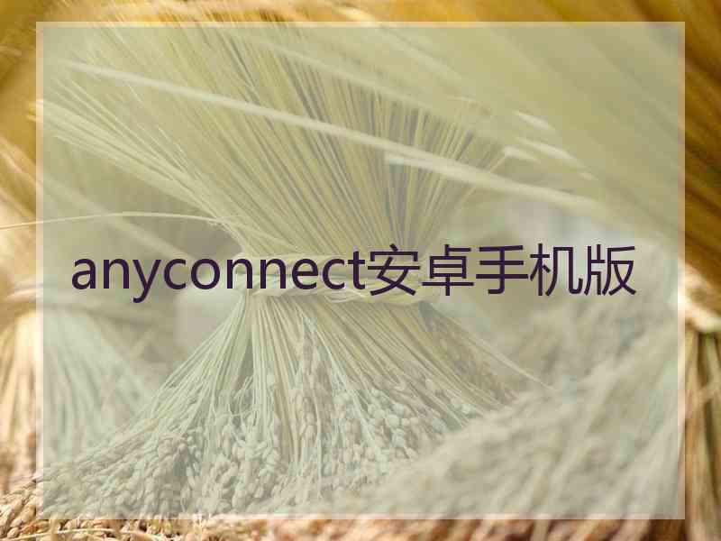 anyconnect安卓手机版