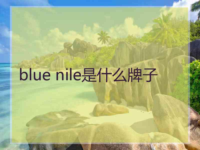blue nile是什么牌子