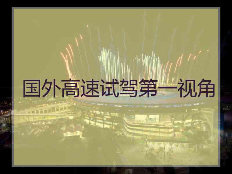 国外高速试驾第一视角