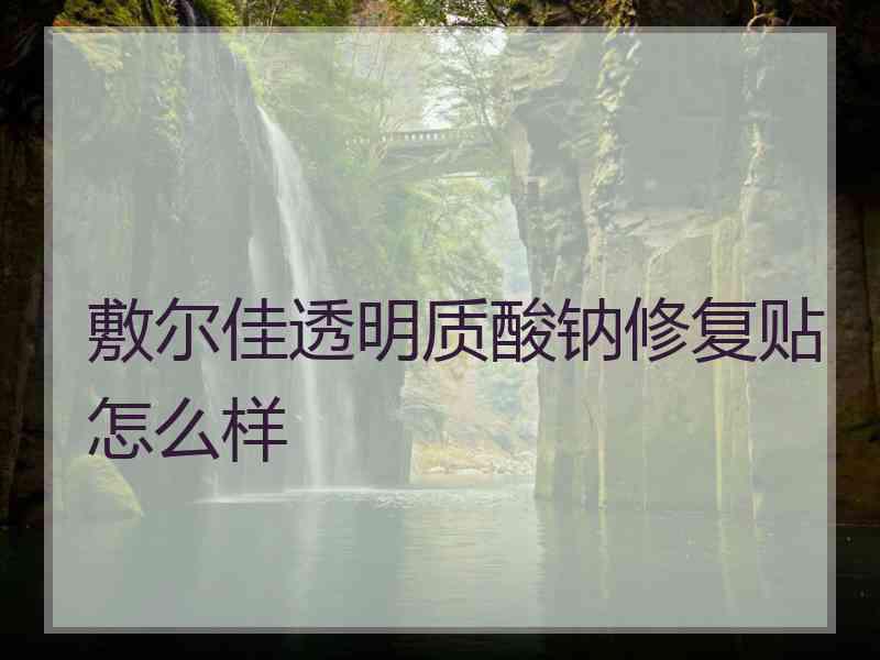 敷尔佳透明质酸钠修复贴怎么样