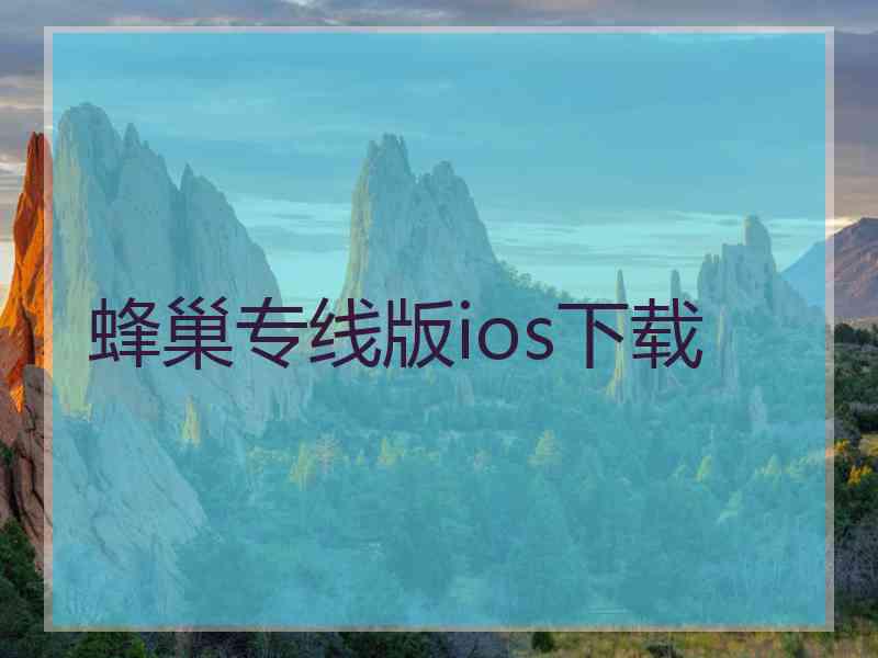 蜂巢专线版ios下载