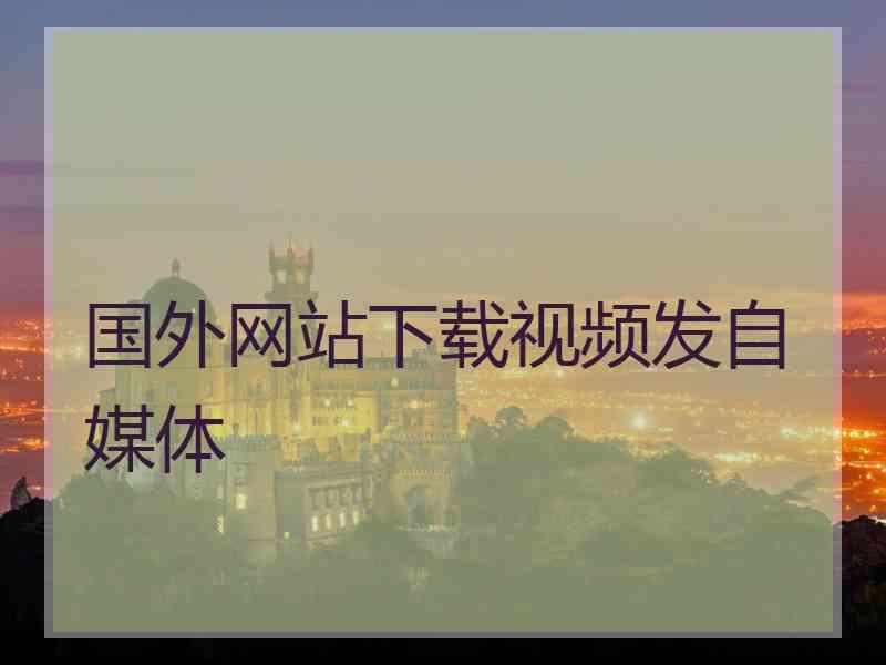 国外网站下载视频发自媒体
