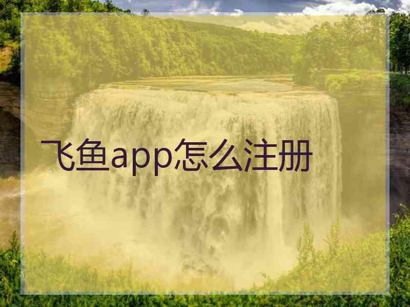 飞鱼app怎么注册
