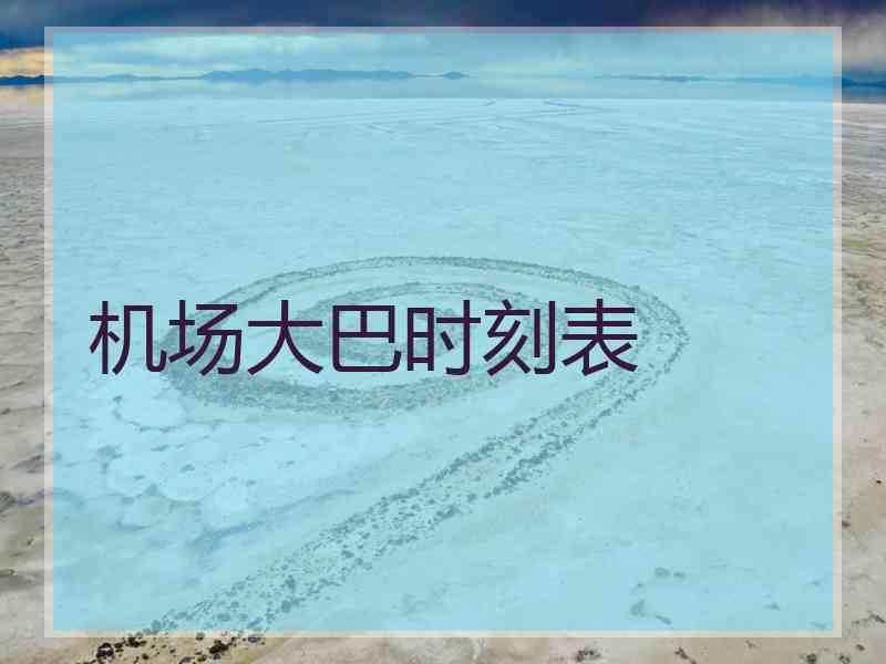 机场大巴时刻表