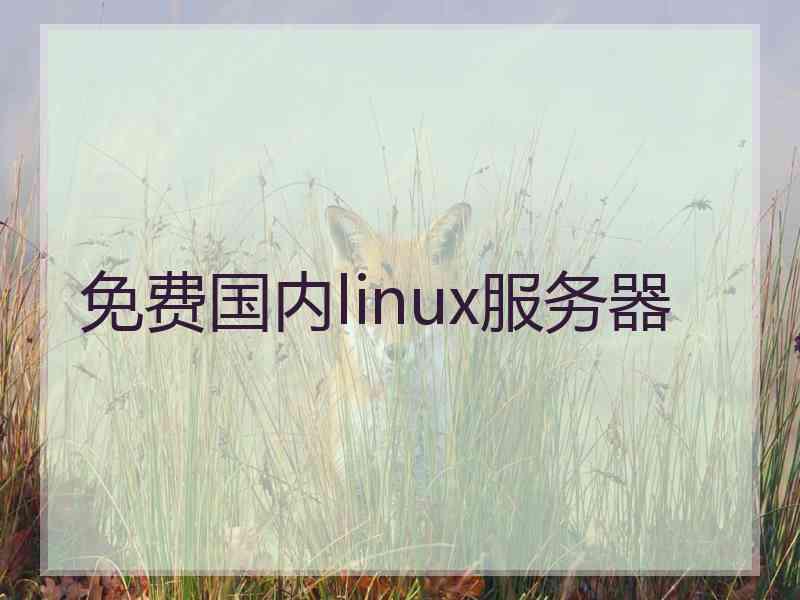 免费国内linux服务器