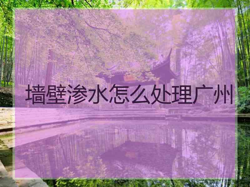 墙壁渗水怎么处理广州