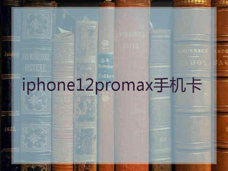 iphone12promax手机卡