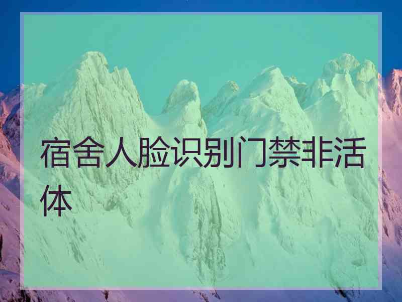 宿舍人脸识别门禁非活体