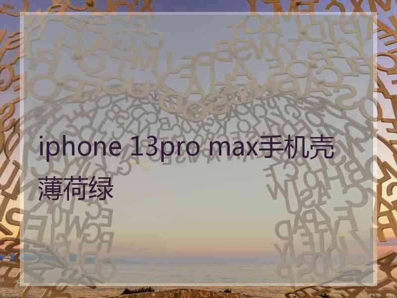 iphone 13pro max手机壳薄荷绿