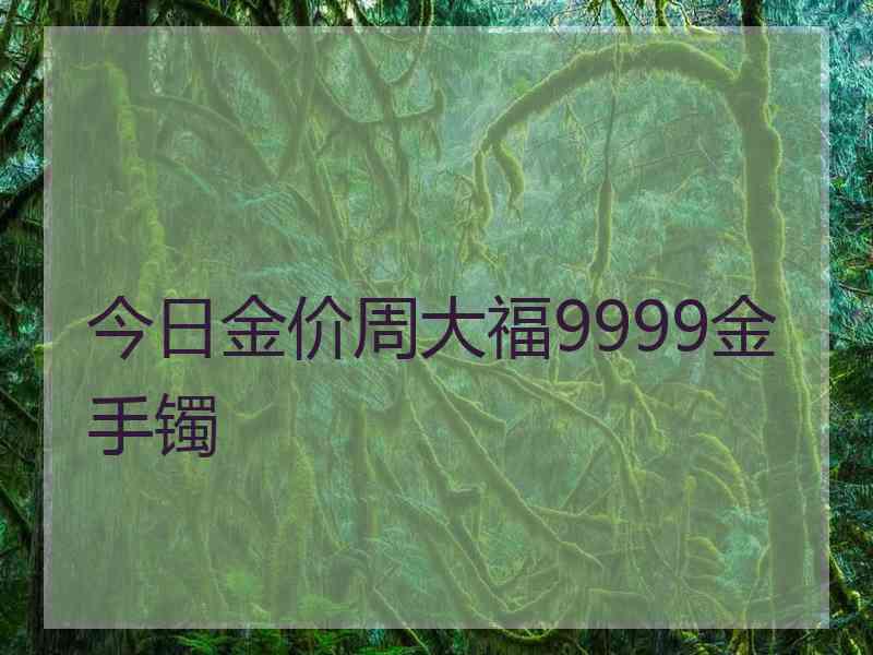 今日金价周大福9999金手镯