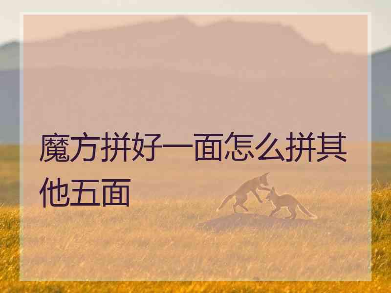 魔方拼好一面怎么拼其他五面