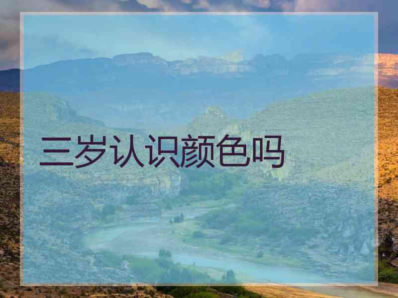 三岁认识颜色吗