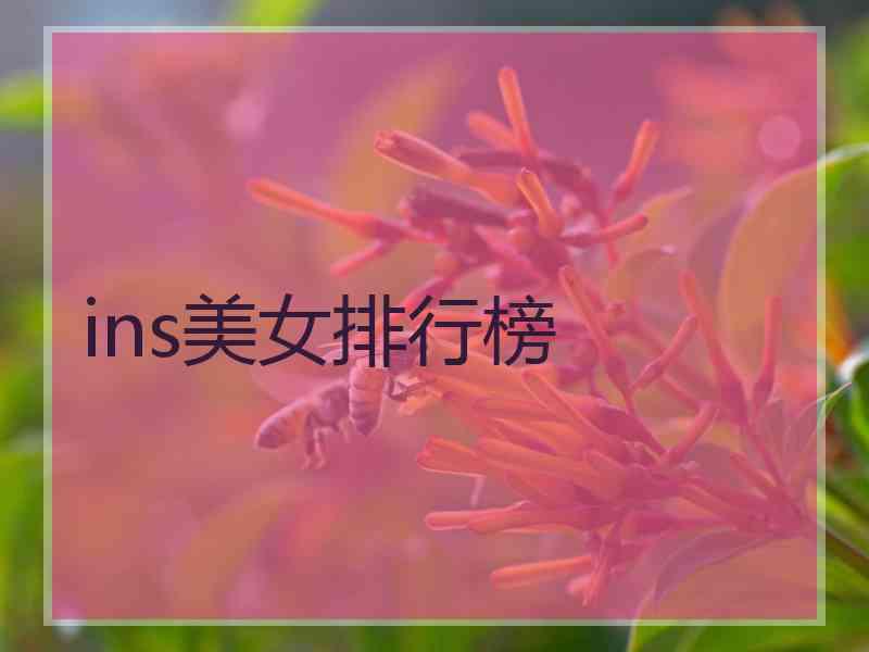 ins美女排行榜