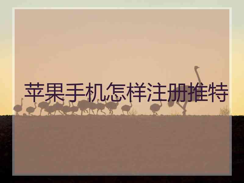 苹果手机怎样注册推特