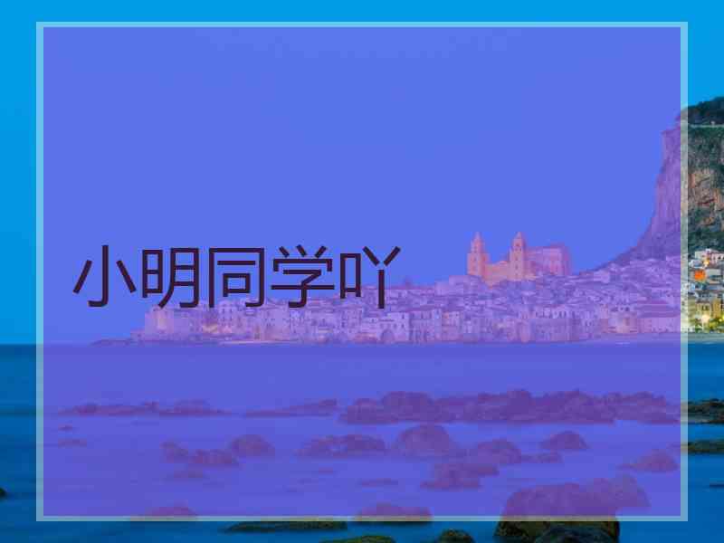 小明同学吖