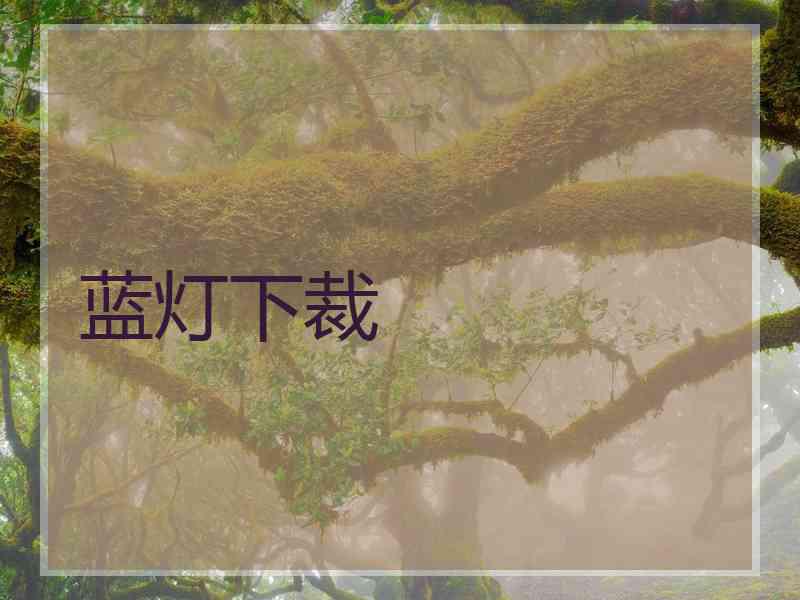 蓝灯下裁