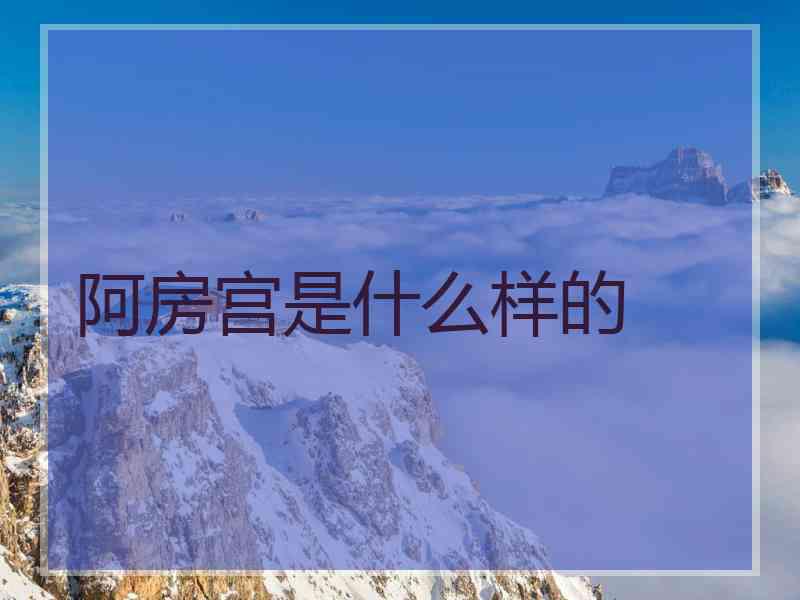 阿房宫是什么样的