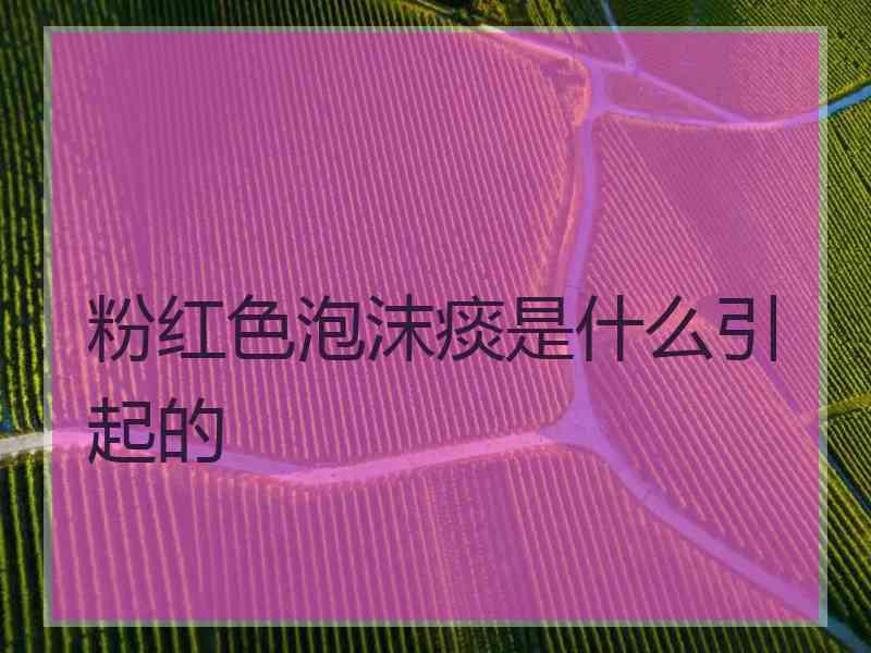 粉红色泡沫痰是什么引起的