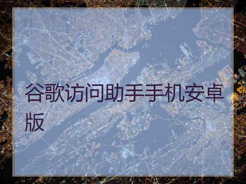 谷歌访问助手手机安卓版