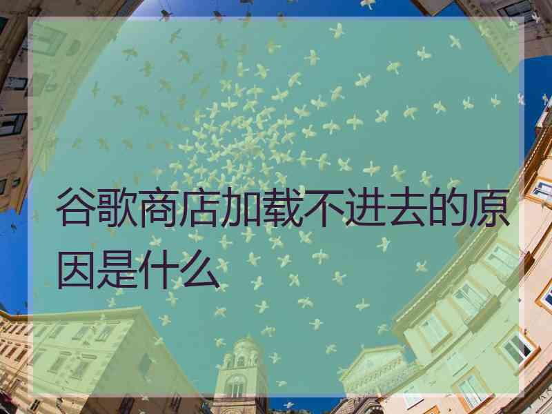 谷歌商店加载不进去的原因是什么