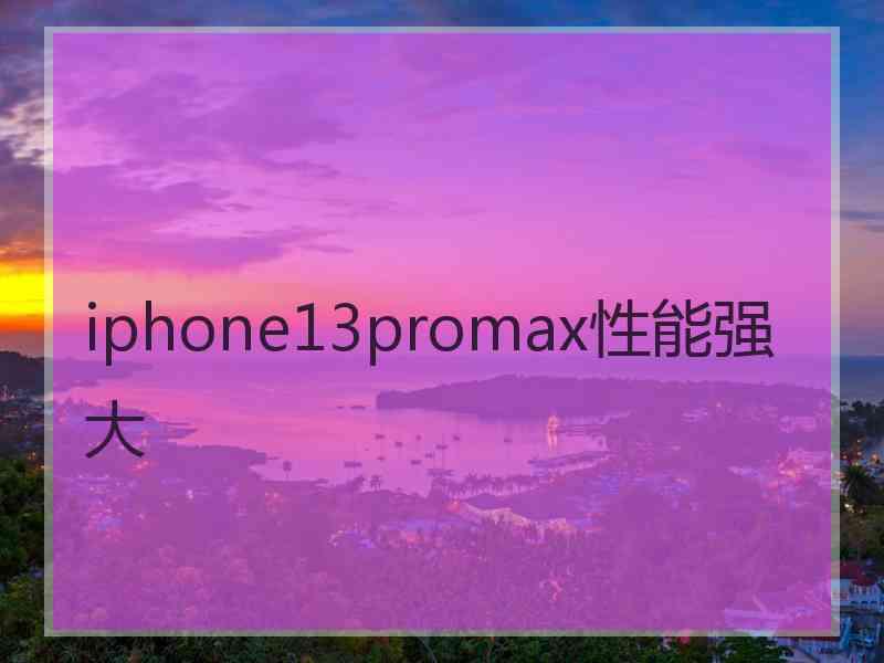 iphone13promax性能强大