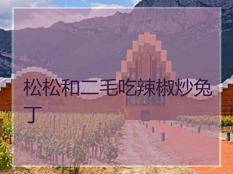 松松和二毛吃辣椒炒兔丁