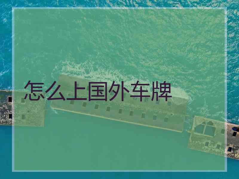 怎么上国外车牌