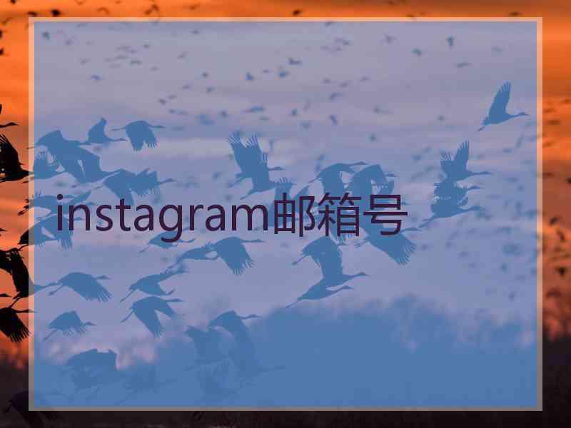 instagram邮箱号