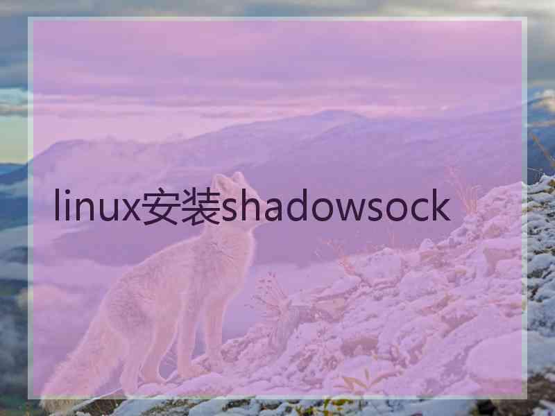 linux安装shadowsock