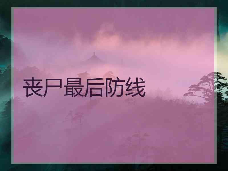 丧尸最后防线